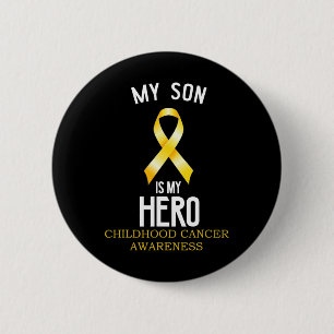 Chapa Redonda De 5 Cm Conciencia sobre el cáncer infantil Mi hijo es mi