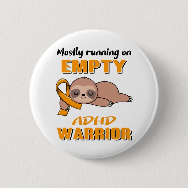 Chapa Redonda De 5 Cm Conciencia sobre el TDA (Anverso)