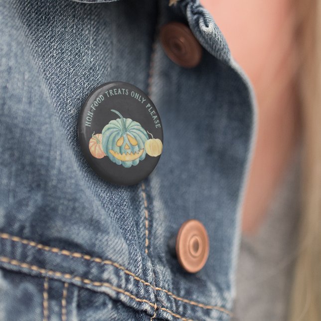 Chapa Redonda De 5 Cm Conciencia sobre la alergia a la calabaza Verde az (Subido por el creador)