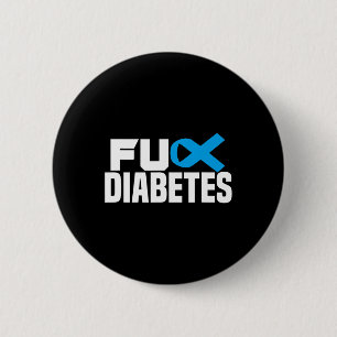 Chapa Redonda De 5 Cm Conciencia sobre la diabetes Tipo 1 Tipo 2 Rib azu