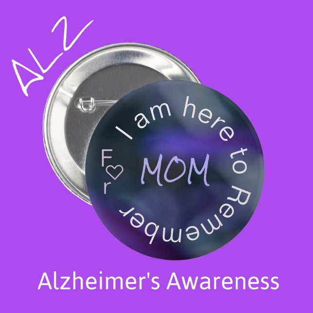 Chapa Redonda De 5 Cm Conciencia sobre la enfermedad de Alzheimer Púrpur (Subido por el creador)