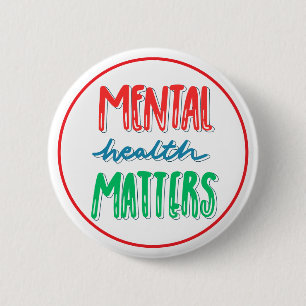 Chapa Redonda De 5 Cm Conciencia sobre la Salud Mental