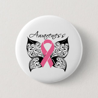 Chapa Redonda De 5 Cm Conciencia sobre las mariposas tatuadas - Cáncer d