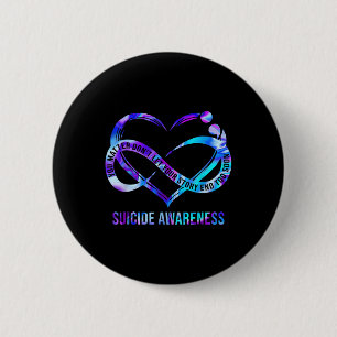Chapa Redonda De 5 Cm Conciencia suicida, no dejas que tu historia termi