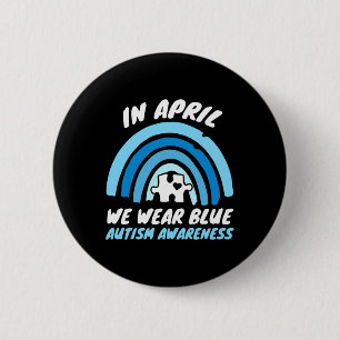 Chapa Redonda De 5 Cm Concienciación sobre el Autismo Azul Abril Amor Ap
