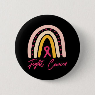 Chapa Redonda De 5 Cm Concienciación sobre el cáncer de mama en arco iri