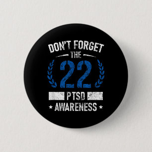 Chapa Redonda De 5 Cm Concienciación sobre el suicidio del Ptsd Soldado 