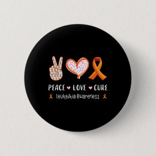 Chapa Redonda De 5 Cm Concienciación sobre la leucemia por amor de paz h