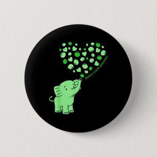 Chapa Redonda De 5 Cm Concienciación sobre la salud mental Elephant Hear