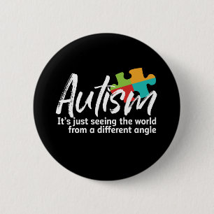 Chapa Redonda De 5 Cm Concienciación y apoyo al autismo en niños autista