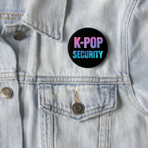 Chapa Redonda De 5 Cm Concierto de música pop coreana de seguridad K-Pop