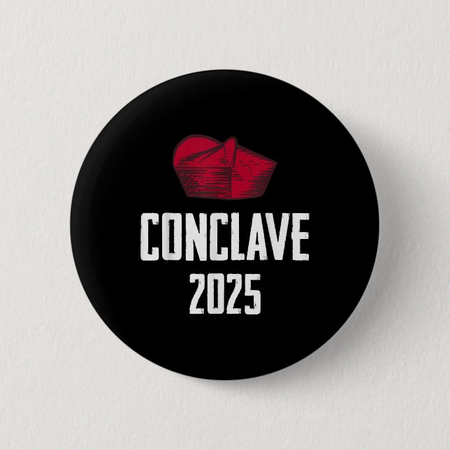 Chapa Redonda De 5 Cm Cónclave papal 2025 (Anverso)