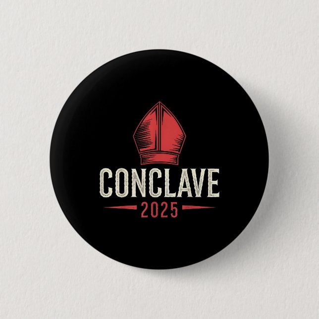 Chapa Redonda De 5 Cm Cónclave papal 2025 (Anverso)