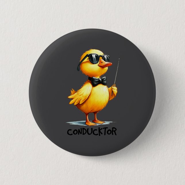 Chapa Redonda De 5 Cm Conductor, Funny Duck Quote  (Anverso)
