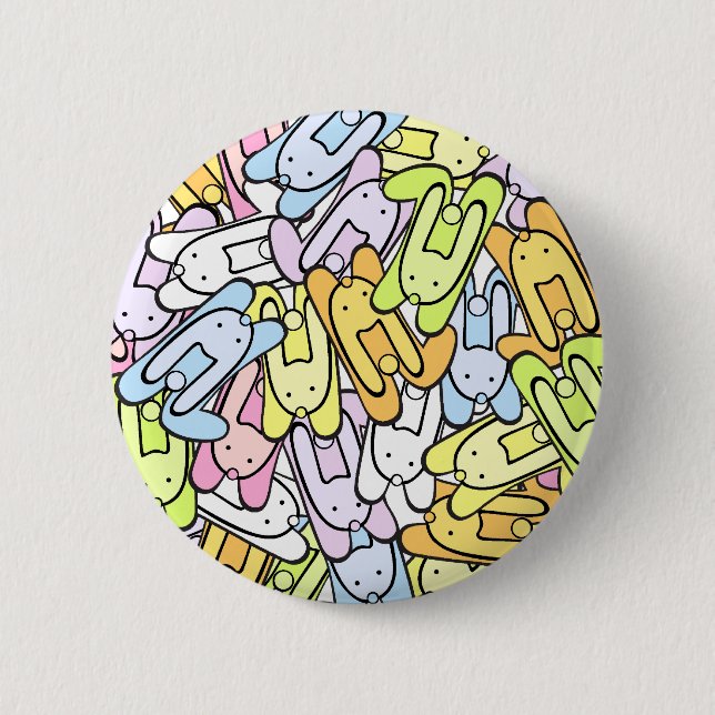 Chapa Redonda De 5 Cm conejillos de colores (Anverso)