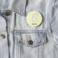 Conejito blanco lindo nombre personalizado amarill