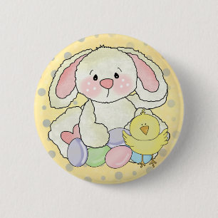 Chapa Redonda De 5 Cm Conejito de pascua