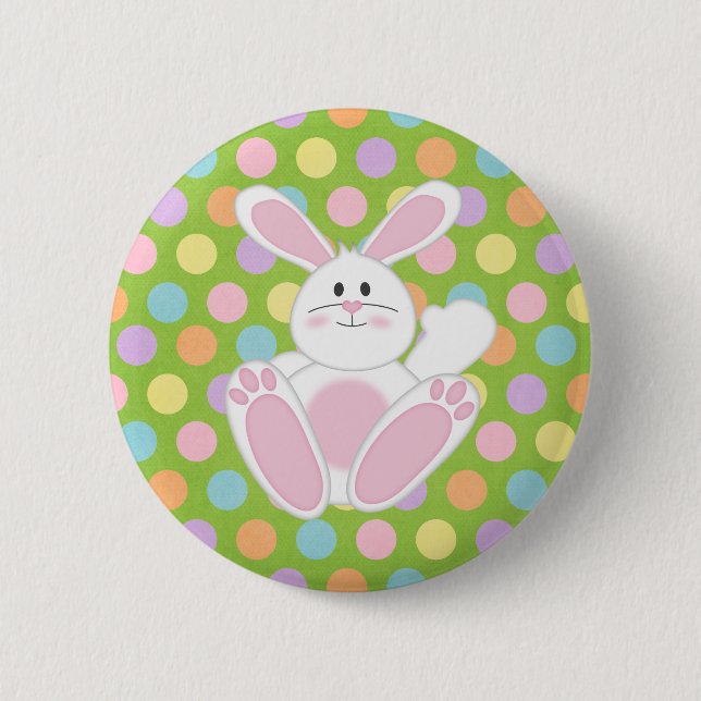 Chapa Redonda De 5 Cm Conejito de pascua (Anverso)