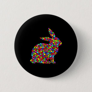 Chapa Redonda De 5 Cm Conejito de Pascua colorido lindo mujeres hombres 