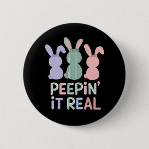Chapa Redonda De 5 Cm Conejitos de Pascua auténticos