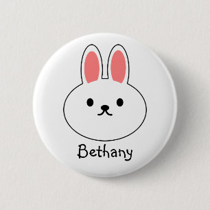 Chapa Redonda De 5 Cm Conejo Bunny divertido 
