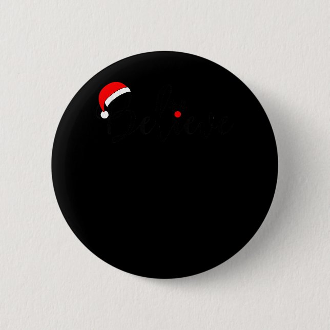 Chapa Redonda De 5 Cm Conejo con suéter de Navidad conejo de Navidad (Anverso)