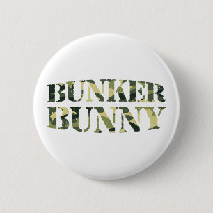 CHAPA REDONDA DE 5 CM CONEJO DE BUNKER CAMUFLAJE / CAMUFLADO