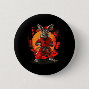 Chapa Redonda De 5 Cm Conejo de Kickboxing Taekwondo Karate MMA