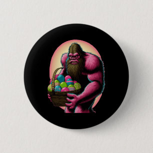 Chapa Redonda De 5 Cm Conejo de Pascua con cesta de huevos de Pascua Fun