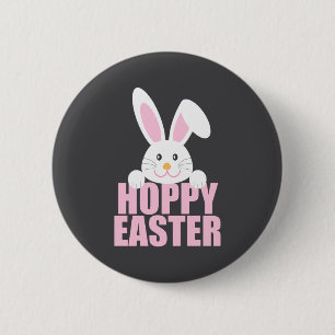Chapa Redonda De 5 Cm Conejo de Pascua Feliz Chiste Chicas Nk Monas 