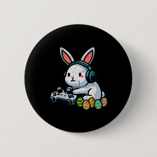 Chapa Redonda De 5 Cm Conejo de Pascua para jugadores de videojuegos hom