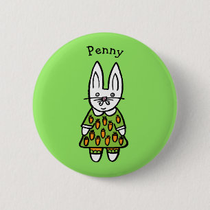 Chapa Redonda De 5 Cm Conejo de Penny personalizado
