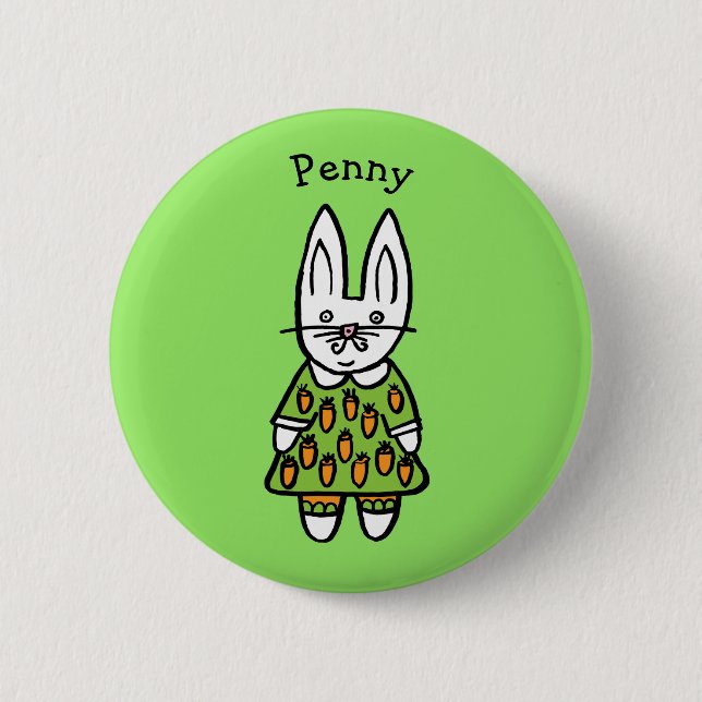 Chapa Redonda De 5 Cm Conejo de Penny personalizado (Anverso)