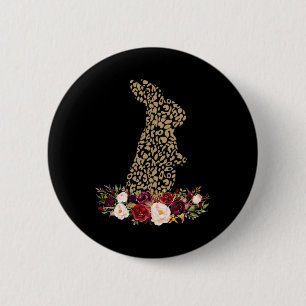 Chapa Redonda De 5 Cm Conejo Floral Bunny Leopardo Guepardo Imprimir Pas