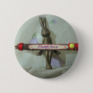 Chapa Redonda De 5 Cm Conejo Inspirador: Siempre Amor Señal Arte Impresi