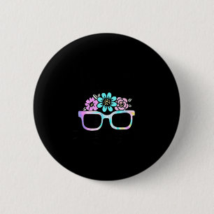 Chapa Redonda De 5 Cm Conejo lindo conejito cara tie dye gafas chica fel
