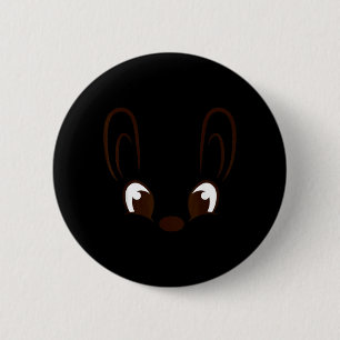 Chapa Redonda De 5 Cm Conejo Niño Cara Conejo Disfraz Halloween Pascua