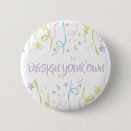 Chapa Redonda De 5 Cm Confeti de fiesta personalizado