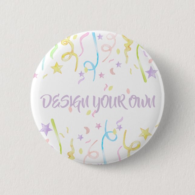Chapa Redonda De 5 Cm Confeti de fiesta personalizado (Anverso)