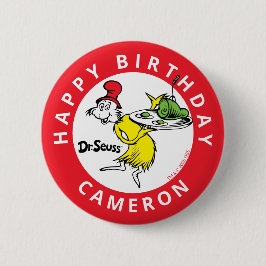 Chapa Redonda De 5 Cm Confeti de Personajes de Dr. Seuss | Cumpleaños de