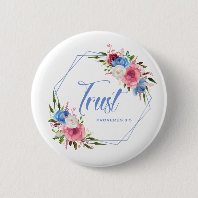 Chapa Redonda De 5 Cm Confiar (Anverso)