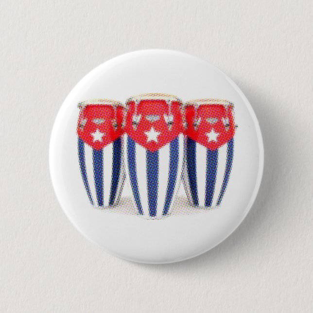 Chapa Redonda De 5 Cm Congas cubanos (Anverso)