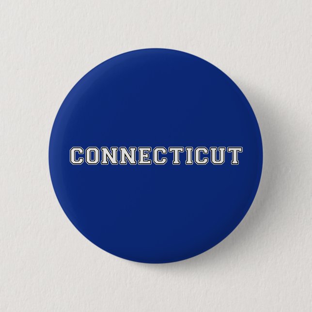 Chapa Redonda De 5 Cm Connecticut (Anverso)