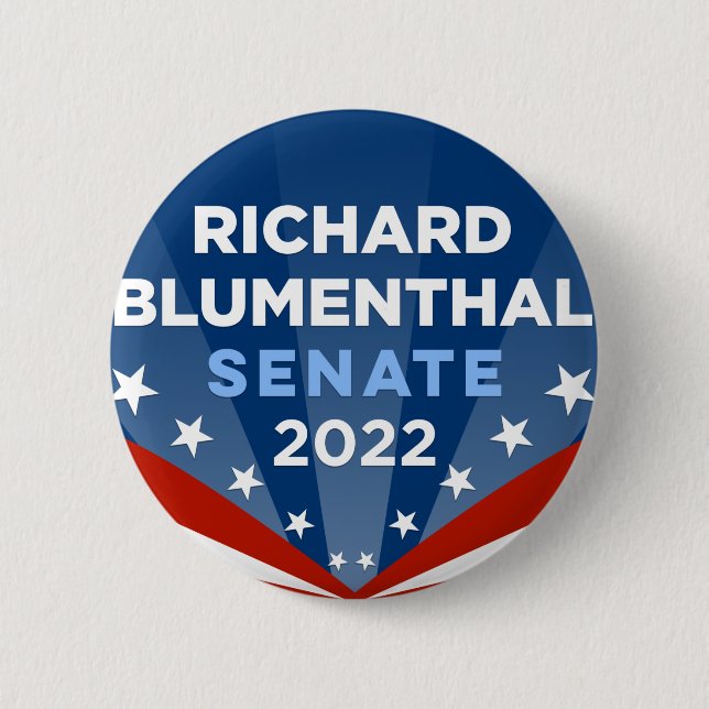 Chapa Redonda De 5 Cm Connecticut Blumenthal para el Senado 2022 (Anverso)