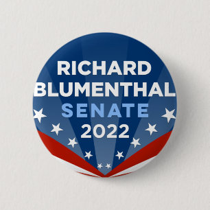 Chapa Redonda De 5 Cm Connecticut Blumenthal para el Senado 2022