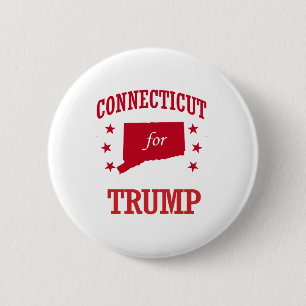 CHAPA REDONDA DE 5 CM CONNECTICUT PARA DONALD TRUMP