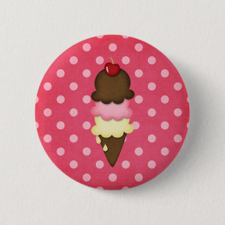 Chapa Redonda De 5 Cm cono de helado