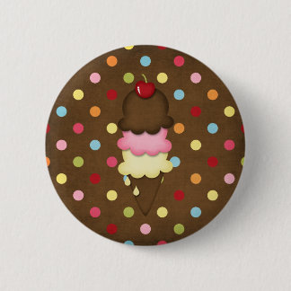 Chapa Redonda De 5 Cm cono de helado