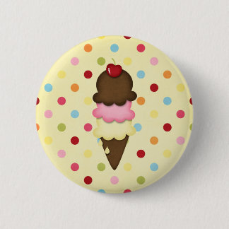 Chapa Redonda De 5 Cm cono de helado