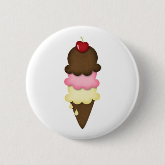 Chapa Redonda De 5 Cm cono de helado